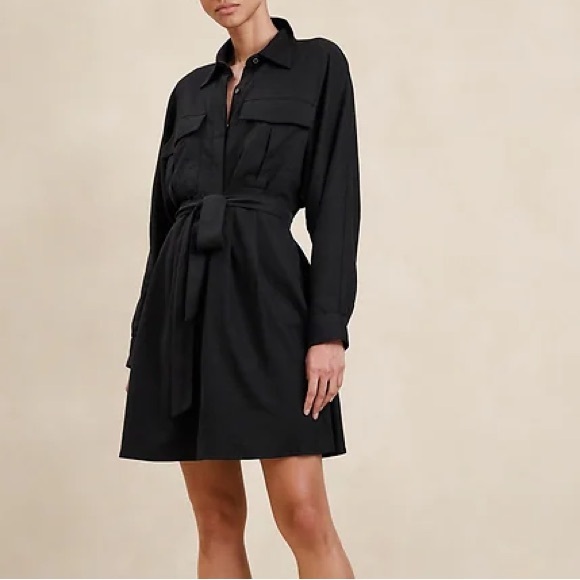 Dynamite Dresses & Skirts - DYNAMITE | Mini Belted Utility Dress Quarter Sleeve Size Small